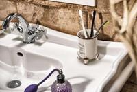 Tandenborstelhouder Sapho Amelie Vrijstaand 11.3x8 cm Keramiek Wit - thumbnail