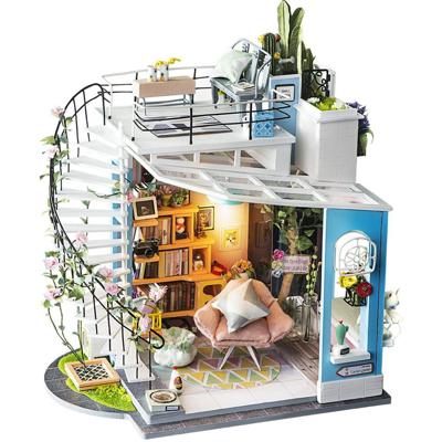 Robotime Miniatuur bouwpakket Dora's Loft met LED licht Knutselen