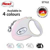 Flexi, Modellijn, moderne pastelkleuren, elegant zwart, robuust en ergonomisch remsysteem, zachte handgreep, geavanceerd geleidingssysteem, gemaakt in Duitsland, roze, M - 5 m - thumbnail