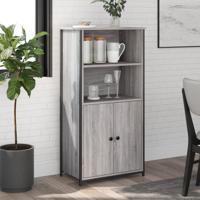 Hoge kast 62x36x121,5 cm bewerkt hout grijs sonoma - thumbnail