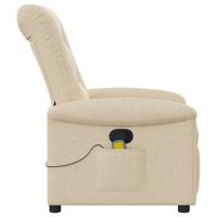 Massagestoel verstelbaar stof crèmekleurig - thumbnail