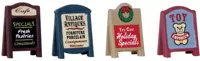 Lemax village signs s/4 kerstdorp accessoire 2016 - thumbnail