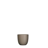Bloempot Pot rond es/7 tusca 7.5 x 8.5 cm taupe mat Mica - Mica decorations - thumbnail
