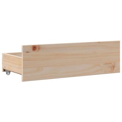 Bed met boekenkast zonder matras massief grenenhout 135x190 cm - thumbnail