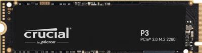 Crucial CT1000P3SSD8 P3 NVME SSD, 1 TB, M.2, PCIe 3.0, 3D NAND, 3500/ 3000 MB/s, Black Crucial CT1000P3SSD8 P3 NVME SSD, 1 TB, M.2, PCIe 3.0, 3D NAND, 3500/ 3000 MB/s, Black