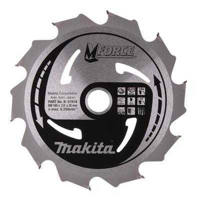 Makita Cirkelzaagblad voor Hout | Mforce | Ø 165mm Asgat 20mm 10T - B-31918