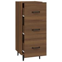 Dressoir 34,5x34x90 cm bewerkt hout bruineikenkleurig - thumbnail