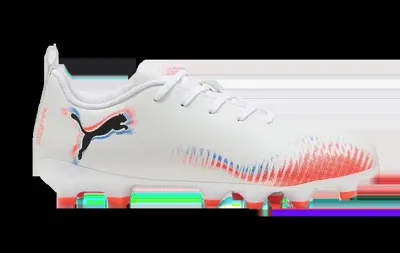 PUMA Future 8 Play Gras / Kunstgras Voetbalschoenen (MG) Kids Wit Felrood Blauw PUMA Future 8 Play Gras / Kunstgras Voetbalschoenen (MG) Kids Wit Felrood Blauw