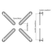 Maclean - Adapter voor schermen zonder VESA-standaard - 13"-27" - Max 8kg - Zwart - thumbnail