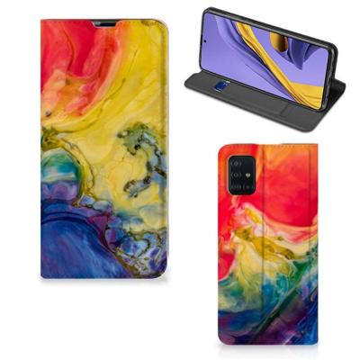 Bookcase Samsung Galaxy A51 Watercolor Dark Bookcase Samsung Galaxy A51 Watercolor Dark