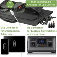 BRESSER Mobiele zonnelader 90 watt met USB- en DC-aansluiting - thumbnail