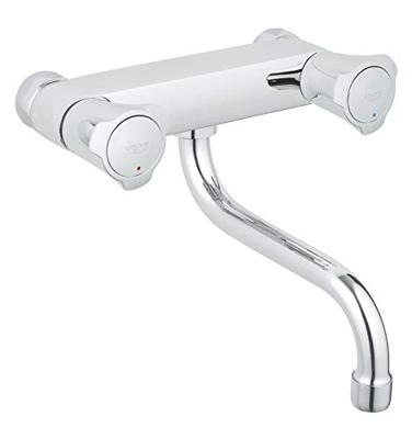 Grohe Costa L wand keukenkraan met onderuitloop Chroom Grohe Costa L wand keukenkraan met onderuitloop Chroom