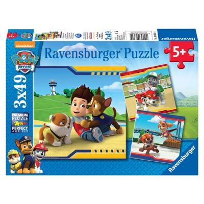 Ravensburger paw patrol puzzel - helden met vacht, 3x49st.