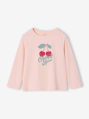 T-shirt BASICS met lange mouwen voor meisjes lichtroze