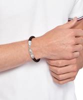 Tommy Hilfiger ICONIC Leer Roestvrij staal Heren armband - thumbnail