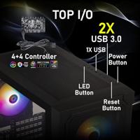 ATX Semi-toren BehuizingBitFenix Graph ARGB Zwart - thumbnail