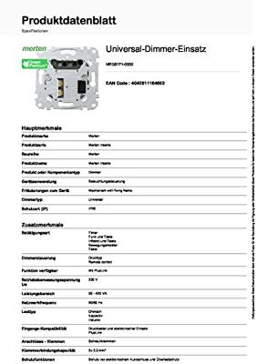 Merten Dimmer Inzetstuk MEG5171-0000