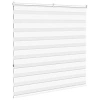 VidaXL Zebra rolgordijn 140x150 cm stofbreedte 135,9cm polyester wit - thumbnail