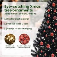 VidaXL Kunstmatig voorverlicht kerstboom met 150 led zwart 150 cm pvc - thumbnail