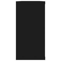 Wandschappen kubus 2 st 100x15x30 cm spaanplaat zwart - thumbnail