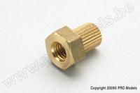 Kruiskoppeling adapter met 1/4-28UNF schroefdraad - thumbnail