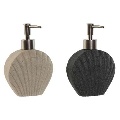 Zeepdispenser Home ESPRIT Grijs Crème Hars Polyethyleen 12 X 6 X 16,5 cm (2 Stuks) Zeepdispenser Home ESPRIT Grijs Crème Hars Polyethyleen 12 X 6 X 16,5 cm (2 Stuks)