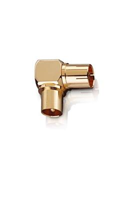 Oehlbach 4403 Coax-adapter, haaks Verguld Aansluitingen: Coax-stekker IEC, Coax-bus IEC 2 stuk(s)