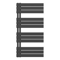 Handdoekradiator BWS Boss Links aansluiting 681W 120x60 cm Zwart - thumbnail