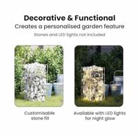 VidaXL Gabion kraan zilver 26 x 25 x 50 cm roestvrij staal - thumbnail