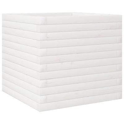 Plantenbak 50x50x45,5 cm massief grenenhout wit Plantenbak 50x50x45,5 cm massief grenenhout wit