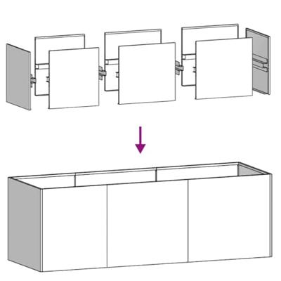 Plantenbak 120x40x40 cm koudgewalst staal olijfgroen Plantenbak 120x40x40 cm koudgewalst staal olijfgroen