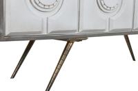 Dressoir DKD Home Decor Grijs Gouden Metaal Wit Mangohout (152 x 43 x 84 cm) - thumbnail