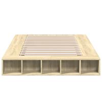 Bedframe bewerkt hout sonoma eikenkleurig 120x200 cm - thumbnail