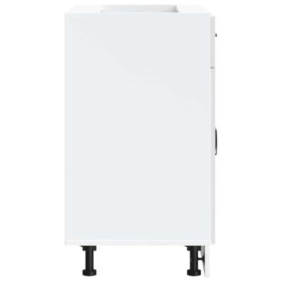 Keuken onderkast Kalmar bewerkt hout hoogglans wit Keuken onderkast Kalmar bewerkt hout hoogglans wit