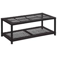 VidaXL Schoenenbank 80x40x30 cm poly rattan zwart - thumbnail