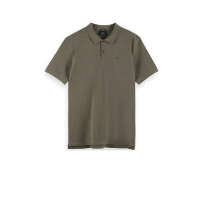 Scotch & Soda regular fit polo van biologisch katoen olijfgroen