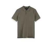 Scotch & Soda regular fit polo van biologisch katoen olijfgroen - thumbnail
