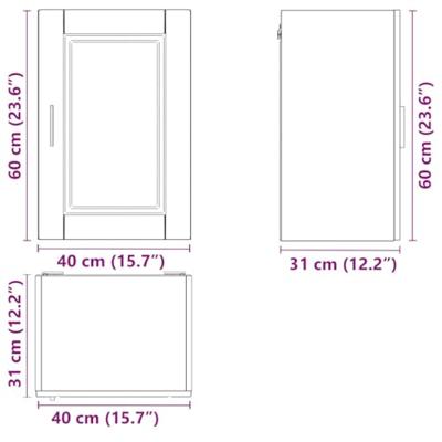 Keukenwandkast Porto bewerkt hout wit