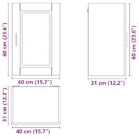 Keukenwandkast Porto bewerkt hout wit - thumbnail