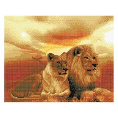 Craft Buddy Crystal Art Leeuwen 50x40 cm Craft Buddy Crystal Art Leeuwen 50x40 cm