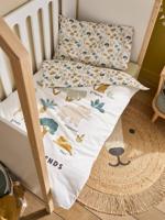 Set dekbedovertrek + kussensloop voor babybed SAVANA meerkleurig - thumbnail