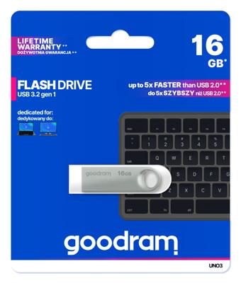 Goodram USB UNO3-0160S0R11 USB flash drive 16 GB USB Type-A 3.2 Gen 1 (3.1 Gen 1) Zilver