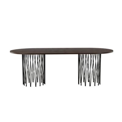 Nohr Ovale Eettafel 'Danni' 220 x 100cm, kleur Mokka