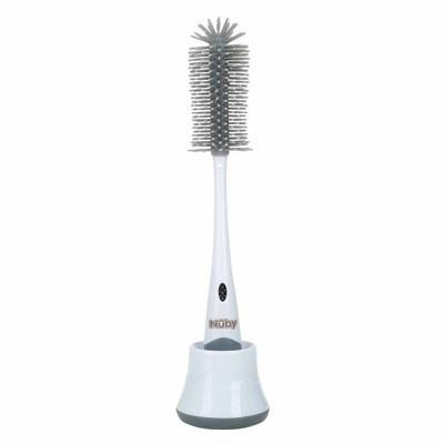 Reinigingsborstel - NUBY - Voor 2-in-1 Fles en Speen met Hygiënische Houder - thumbnail