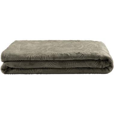 Plaid Jerdy - groen - 130x170 cm - Leen Bakker