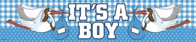 Geboorte jongen gevelbanner &apos;It&apos;s a boy&apos;