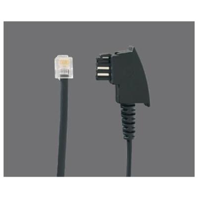 Rutenbeck DSL Aansluitkabel [1x Telefoonstekker Duitsland (TAE-F) - 1x RJ11-stekker] 0.50 m Zwart