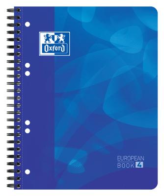 Projectboek Oxford School A5+ lijn 6-gaats 240 pagina&apos;s 80gr blauw