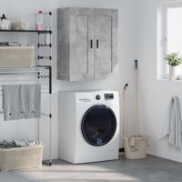 Wandkast 69,5x34x90 cm bewerkt hout betongrijs - thumbnail