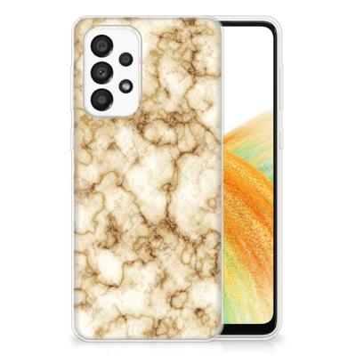 Samsung Galaxy A33 5G | TPU | Siliconen hoesje | Marmer Goud Samsung Galaxy A33 5G | TPU | Siliconen hoesje | Marmer Goud